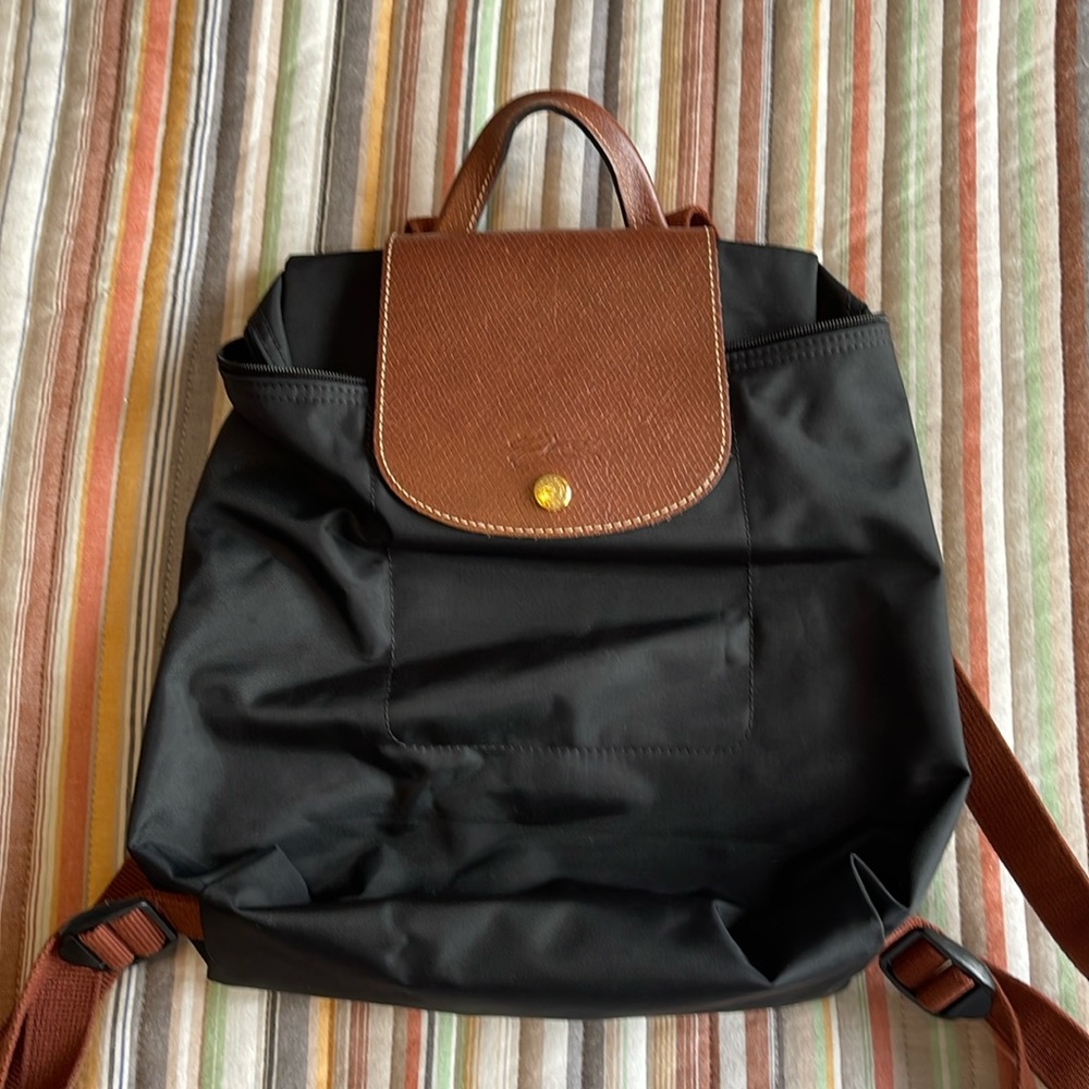 Longchamp Le Pliage Nylon Canvas Backpack, gently used